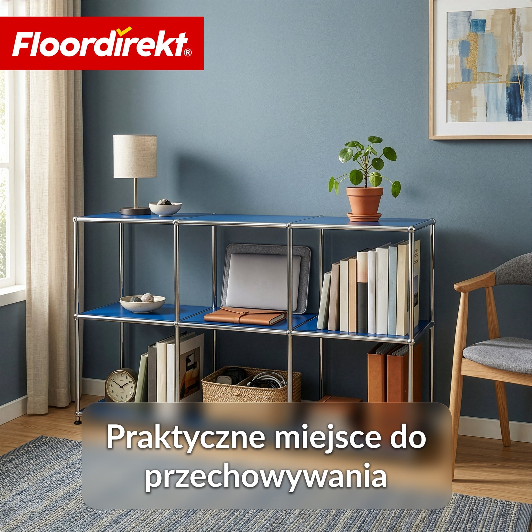 Regał metalowy | Concept Epure MK-018 | Otwarty regał stojący z 3 półkami | Regał kuchenny, biurowy i do salonu