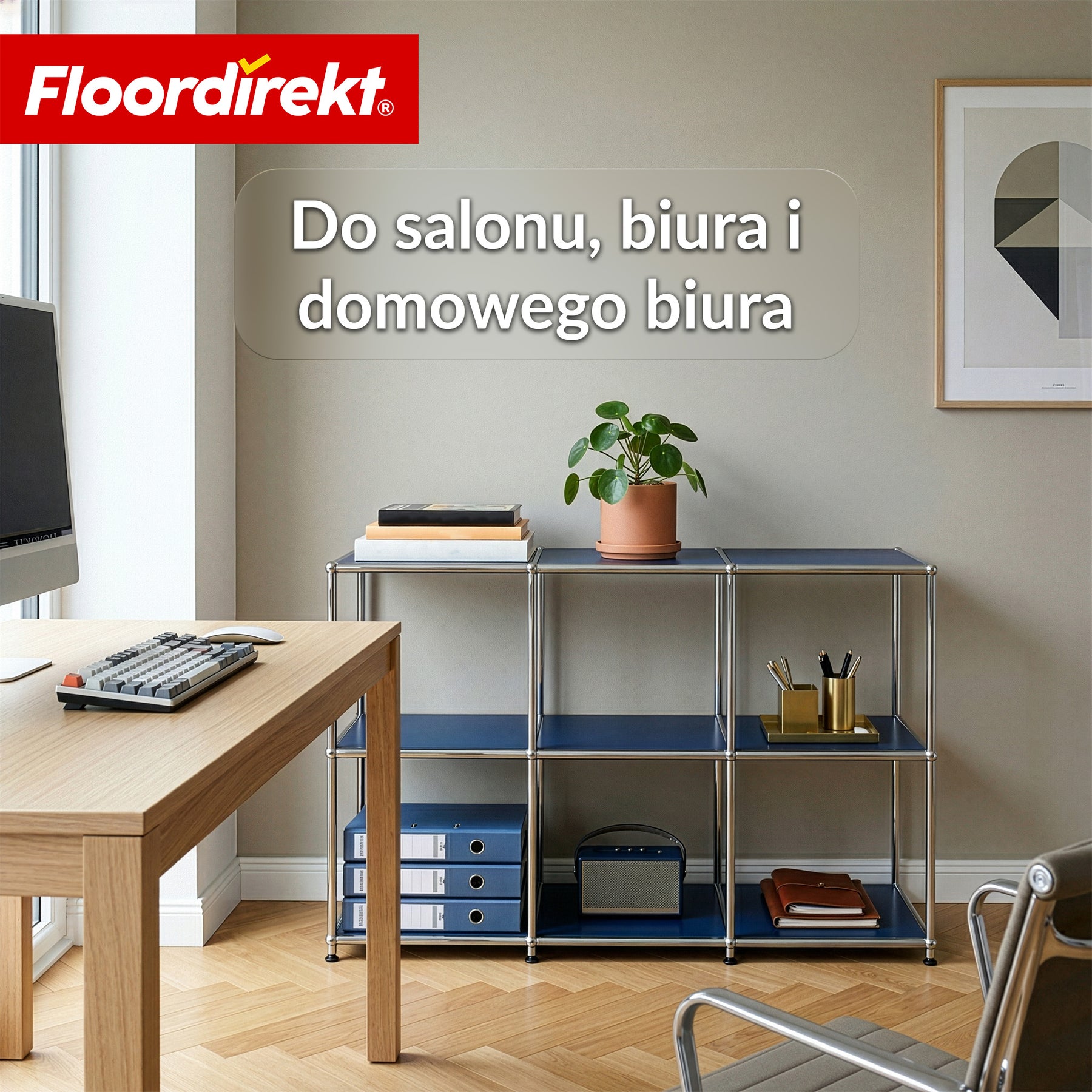 Regał metalowy | Concept Epure MK-018 | Otwarty regał stojący z 3 półkami | Regał kuchenny, biurowy i do salonu