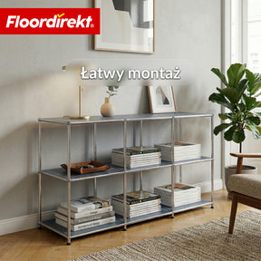 Regał metalowy | Concept Epure MK-018 | Otwarty regał stojący z 3 półkami | Regał kuchenny, biurowy i do salonu