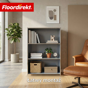 Metallowy regał | Concept Epure MK-101 | Regał stojący 4 półki | Regał na książki z bocznymi ściankami | Nowoczesny regał do przechowywania