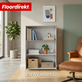 Metallowy regał | Concept Epure MK-101 | Regał stojący 4 półki | Regał na książki z bocznymi ściankami | Nowoczesny regał do przechowywania