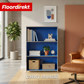 Metallowy regał | Concept Epure MK-101 | Regał stojący 4 półki | Regał na książki z bocznymi ściankami | Nowoczesny regał do przechowywania