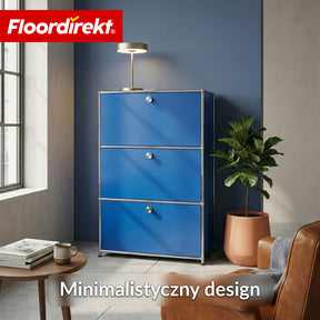 Szafka metalowa | Concept Epure MK-129 | Komoda z 3 zamykanymi schowkami | Nowoczesna szafka do przechowywania