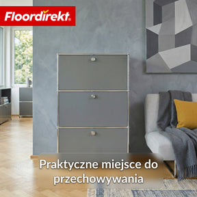 Szafka metalowa | Concept Epure MK-129 | Komoda z 3 zamykanymi schowkami | Nowoczesna szafka do przechowywania