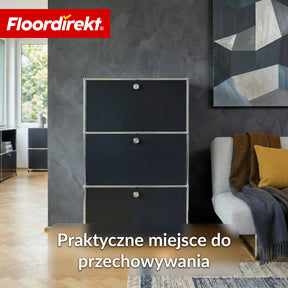 Szafka metalowa | Concept Epure MK-129 | Komoda z 3 zamykanymi schowkami | Nowoczesna szafka do przechowywania