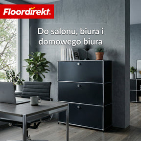 Szafka metalowa | Concept Epure MK-129 | Komoda z 3 zamykanymi schowkami | Nowoczesna szafka do przechowywania