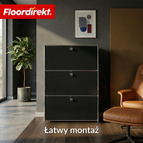 Szafka metalowa | Concept Epure MK-129 | Komoda z 3 zamykanymi schowkami | Nowoczesna szafka do przechowywania