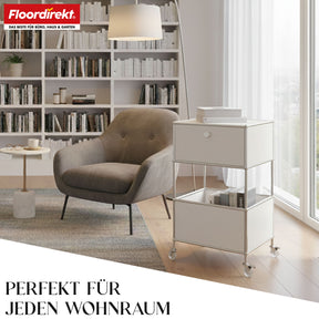 Regał metalowy | Concept Epure MK-145 | 3-poziomowy kontener na kółkach z szufladą i półkami | Dostępny w kilku kolorach