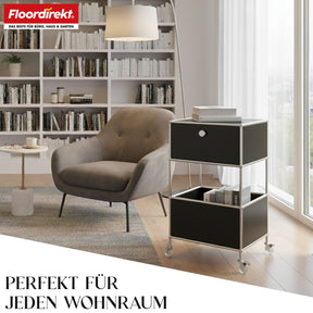 Regał metalowy | Concept Epure MK-145 | 3-poziomowy kontener na kółkach z szufladą i półkami | Dostępny w kilku kolorach