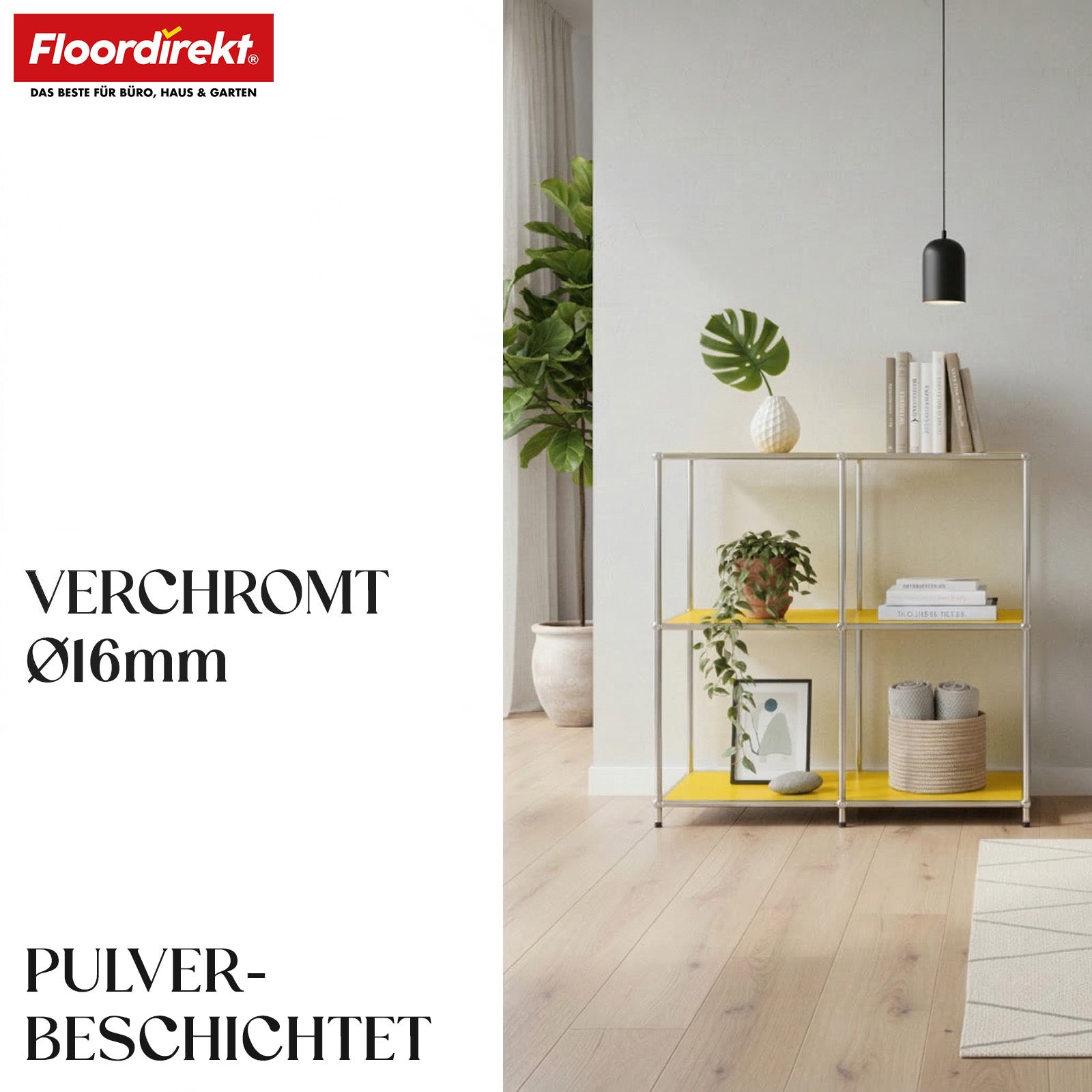 Regał metalowy | Concept Epure MK-027 | Otwarta 3-poziomowa komoda i regał | Dostępny w kilku kolorach