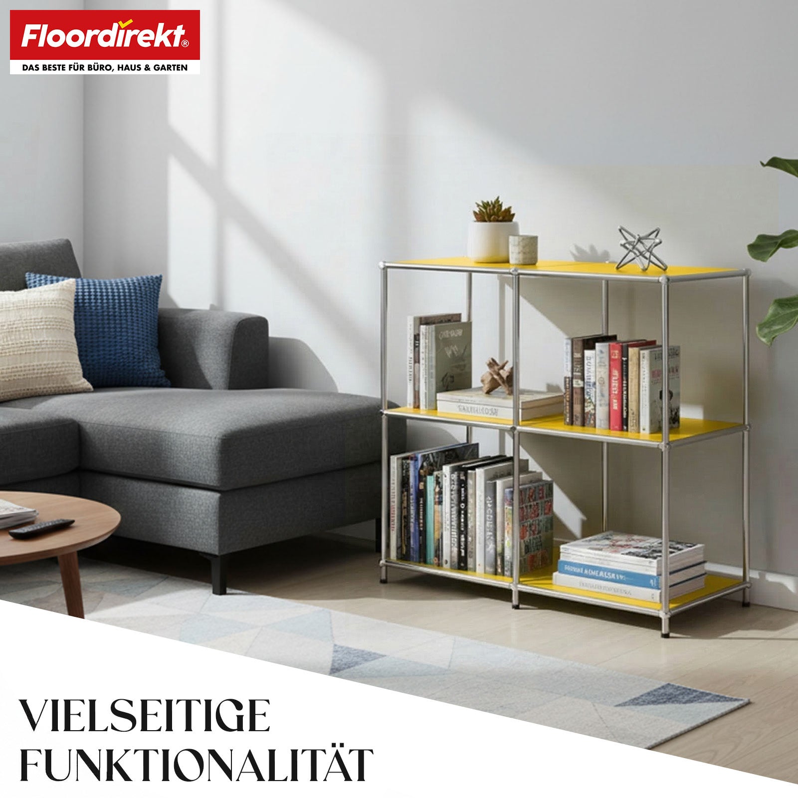 Regał metalowy | Concept Epure MK-027 | Otwarta 3-poziomowa komoda i regał | Dostępny w kilku kolorach