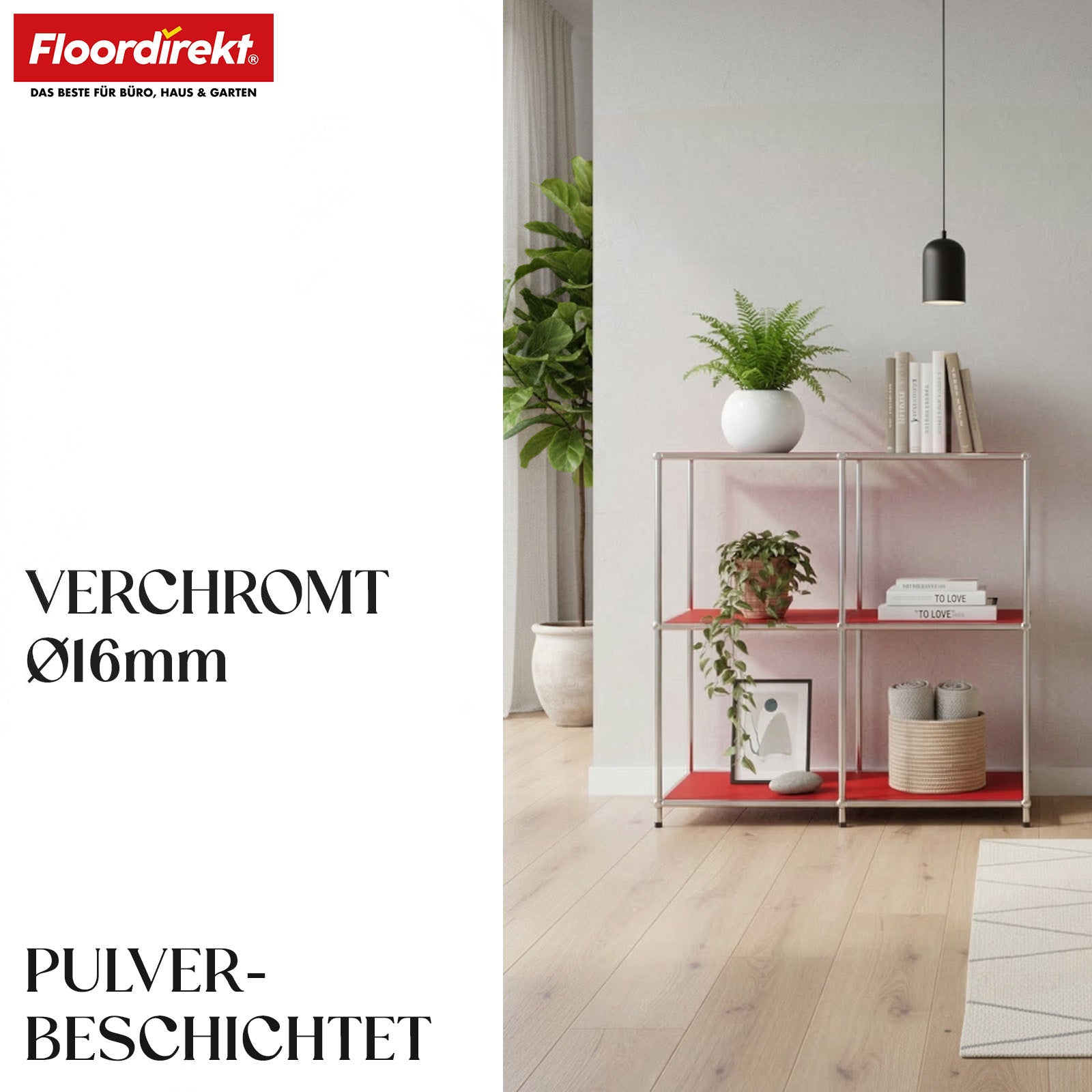 Regał metalowy | Concept Epure MK-027 | Otwarta 3-poziomowa komoda i regał | Dostępny w kilku kolorach