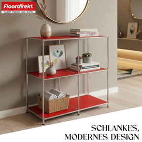 Regał metalowy | Concept Epure MK-027 | Otwarta 3-poziomowa komoda i regał | Dostępny w kilku kolorach