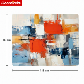 Designowa mata ochronna na podłogę | Wytrzymała podkładka pod krzesło biurowe ze specjalnego PVC do biura i home office | 80 x 118 cm
