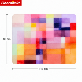 Designowa mata ochronna na podłogę | Wytrzymała podkładka pod krzesło biurowe ze specjalnego PVC do biura i home office | 80 x 118 cm