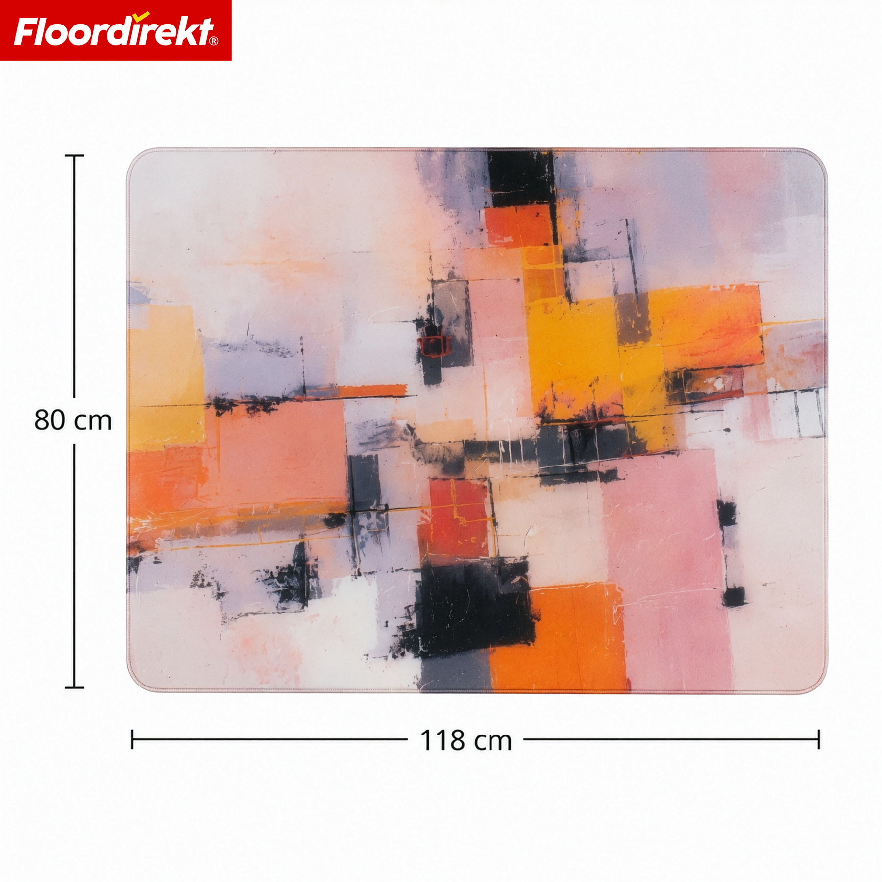 Designowa mata ochronna na podłogę | Wytrzymała podkładka pod krzesło biurowe ze specjalnego PVC do biura i home office | 80 x 118 cm