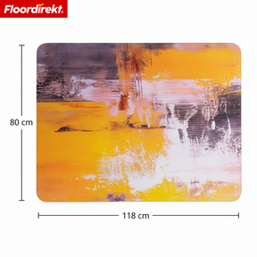 Designowa mata ochronna na podłogę | Wytrzymała podkładka pod krzesło biurowe ze specjalnego PVC do biura i home office | 80 x 118 cm