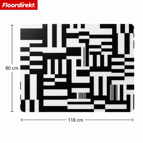 Designowa mata ochronna na podłogę | Wytrzymała podkładka pod krzesło biurowe ze specjalnego PVC do biura i home office | 80 x 118 cm