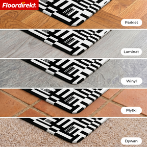 Designowa mata ochronna na podłogę | Wytrzymała podkładka pod krzesło biurowe ze specjalnego PVC do biura i home office | 80 x 118 cm