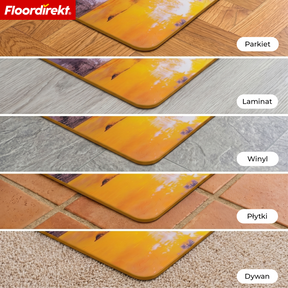 Designowa mata ochronna na podłogę | Wytrzymała podkładka pod krzesło biurowe ze specjalnego PVC do biura i home office | 80 x 118 cm