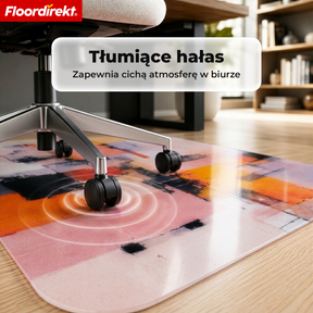 Designowa mata ochronna na podłogę | Wytrzymała podkładka pod krzesło biurowe ze specjalnego PVC do biura i home office | 80 x 118 cm