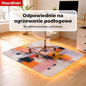 Designowa mata ochronna na podłogę | Wytrzymała podkładka pod krzesło biurowe ze specjalnego PVC do biura i home office | 80 x 118 cm