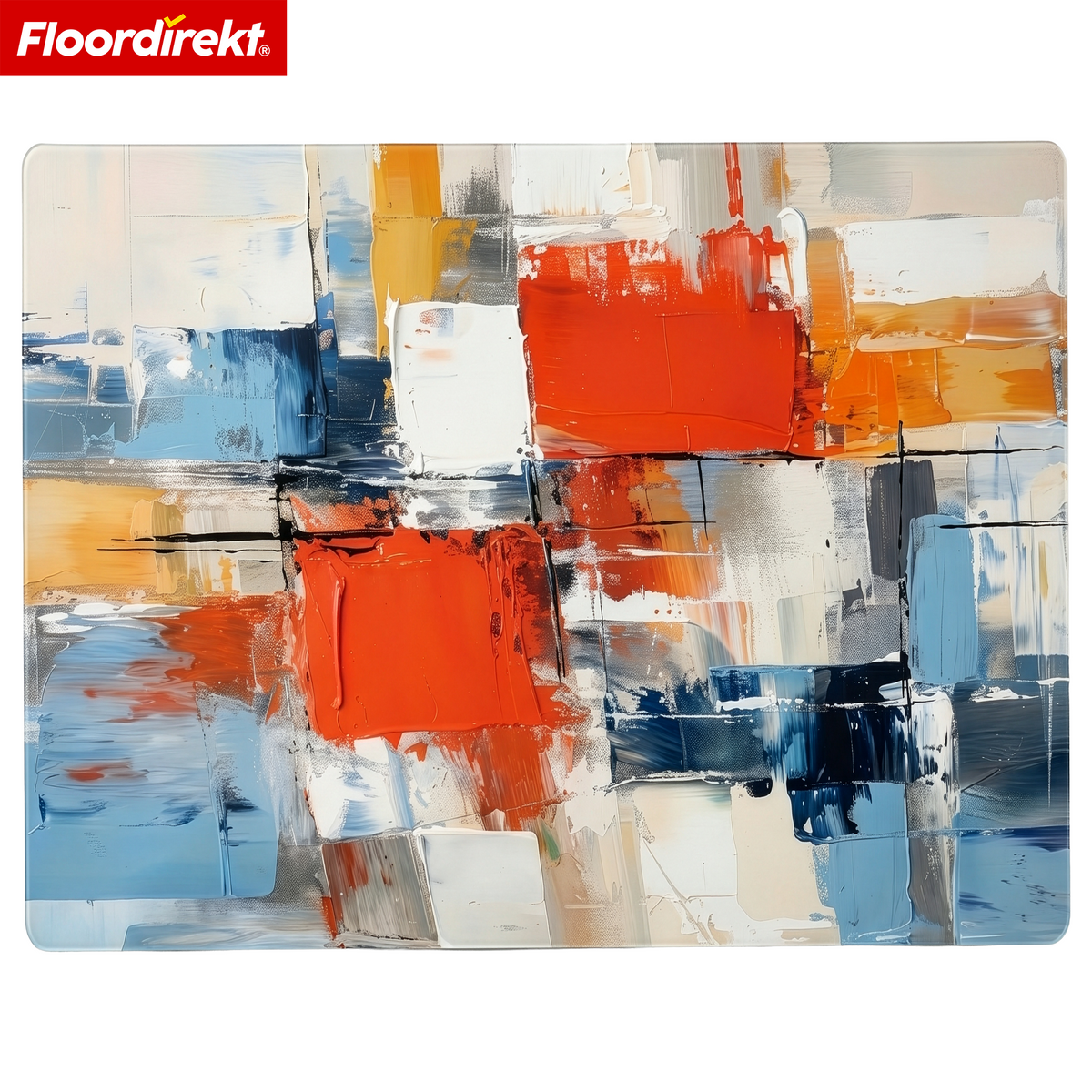 Designowa mata ochronna na podłogę | Wytrzymała podkładka pod krzesło biurowe ze specjalnego PVC do biura i home office | 80 x 118 cm