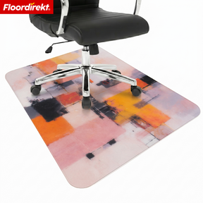 Designowa mata ochronna na podłogę | Wytrzymała podkładka pod krzesło biurowe ze specjalnego PVC do biura i home office | 80 x 118 cm