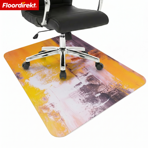 Designowa mata ochronna na podłogę | Wytrzymała podkładka pod krzesło biurowe ze specjalnego PVC do biura i home office | 80 x 118 cm
