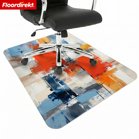 Designowa mata ochronna na podłogę | Wytrzymała podkładka pod krzesło biurowe ze specjalnego PVC do biura i home office | 80 x 118 cm