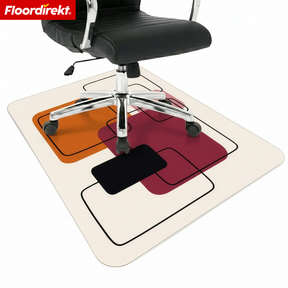 Designowa mata ochronna na podłogę | Wytrzymała podkładka pod krzesło biurowe ze specjalnego PVC do biura i home office | 80 x 118 cm