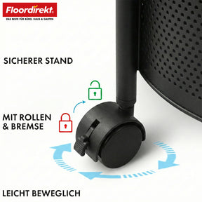 Wózek | Henry | Wózek kuchenny ze stali na kółkach | Wózek serwisowy | 3 lub 5 poziomów | Biały & Czarny