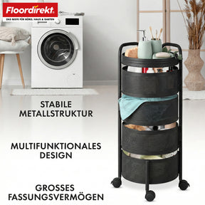 Wózek | Henry | Wózek kuchenny ze stali na kółkach | Wózek serwisowy | 3 lub 5 poziomów | Biały & Czarny