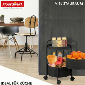 Wózek | Henry | Wózek kuchenny ze stali na kółkach | Wózek serwisowy | 3 lub 5 poziomów | Biały & Czarny