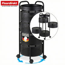 Wózek | Henry | Wózek kuchenny ze stali na kółkach | Wózek serwisowy | 3 lub 5 poziomów | Biały & Czarny