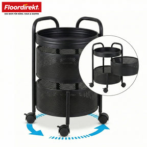 Wózek | Henry | Wózek kuchenny ze stali na kółkach | Wózek serwisowy | 3 lub 5 poziomów | Biały & Czarny