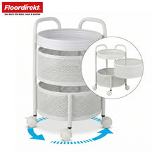 Wózek | Henry | Wózek kuchenny ze stali na kółkach | Wózek serwisowy | 3 lub 5 poziomów | Biały & Czarny