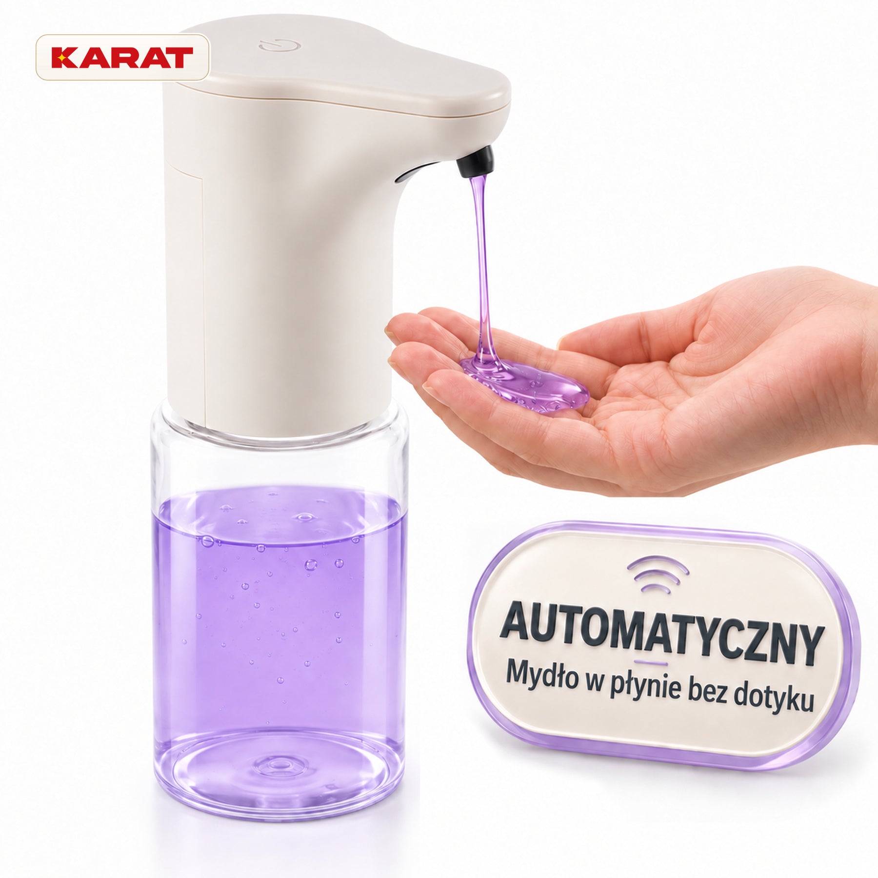 Automatyczny dozownik mydła w płynie | Elara | Bezdotykowy dozownik do mydła w płynie | 300 ml | 5 kolorów