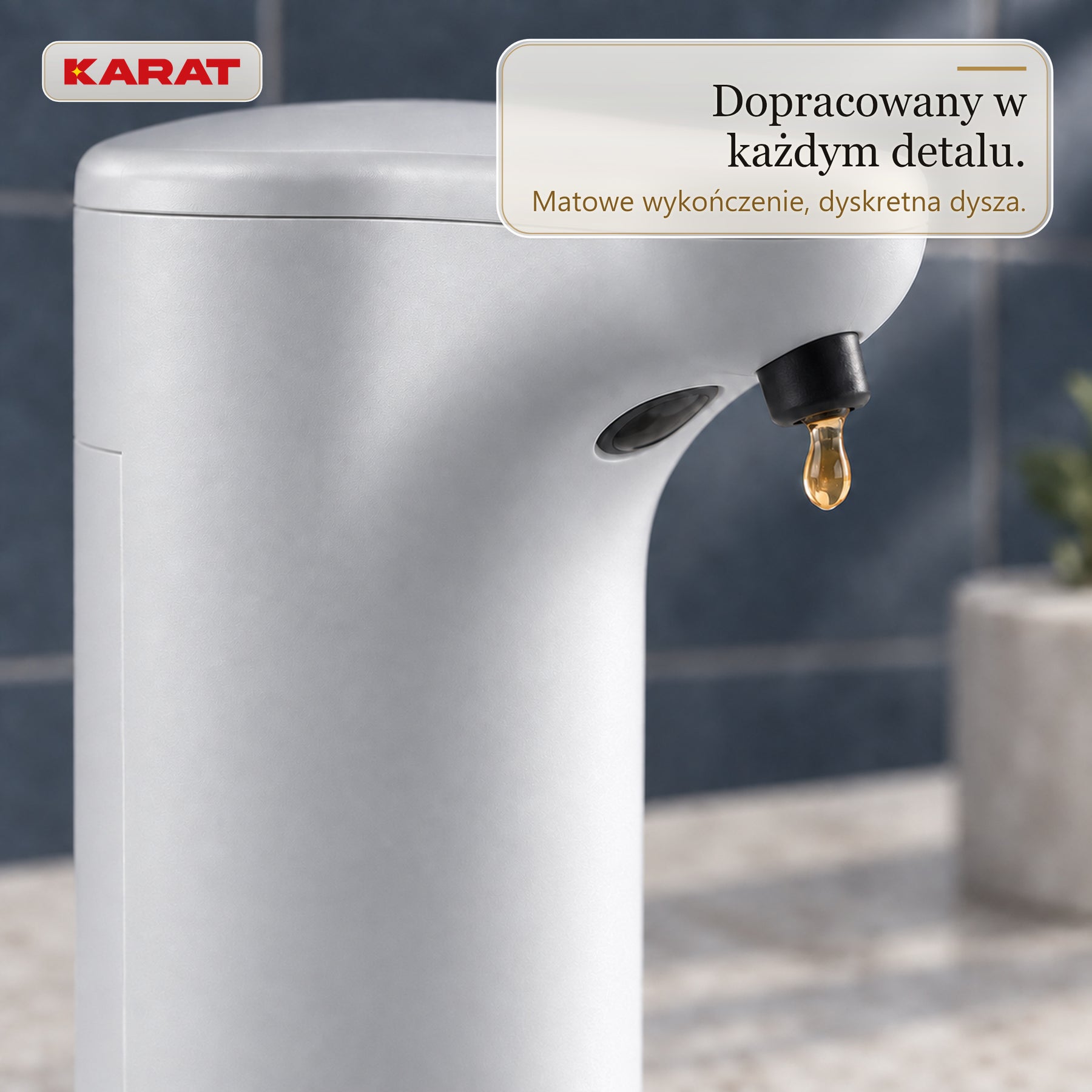 Automatyczny dozownik mydła w płynie | Elara | Bezdotykowy dozownik do mydła w płynie | 300 ml | 5 kolorów