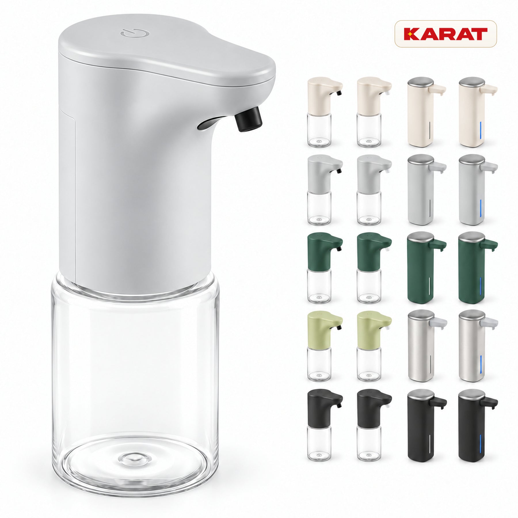 Automatyczny dozownik mydła w płynie | Elara | Bezdotykowy dozownik do mydła w płynie | 300 ml | 5 kolorów