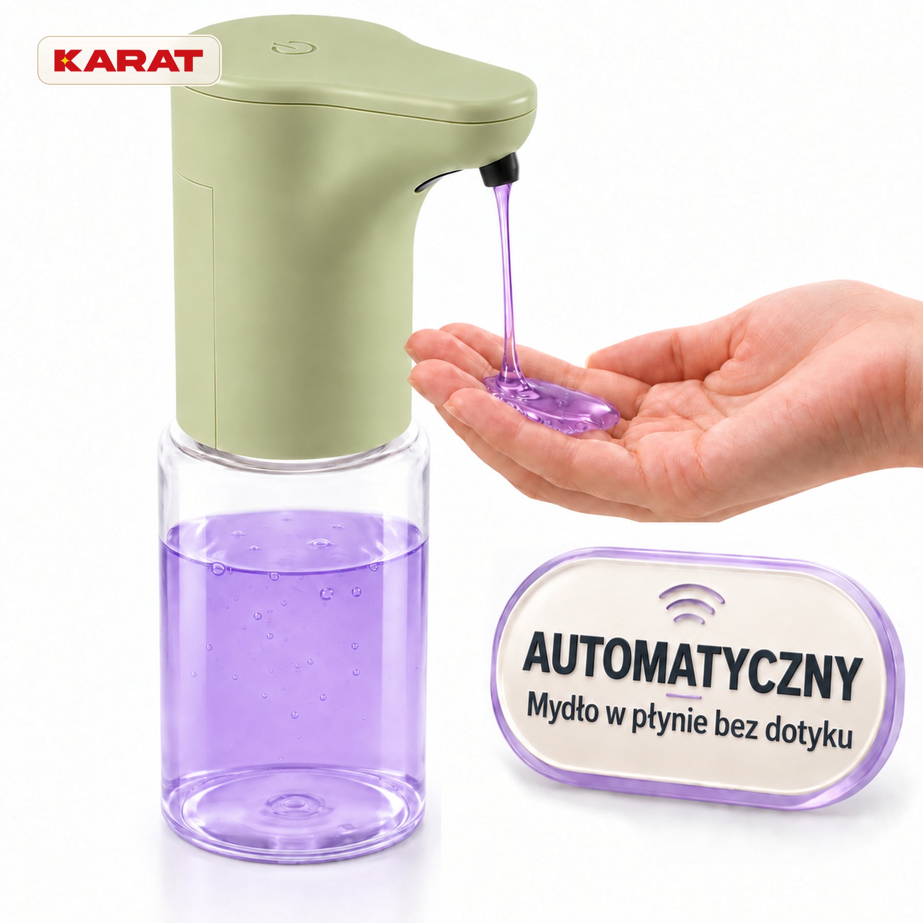Automatyczny dozownik mydła w płynie | Elara | Bezdotykowy dozownik do mydła w płynie | 300 ml | 5 kolorów