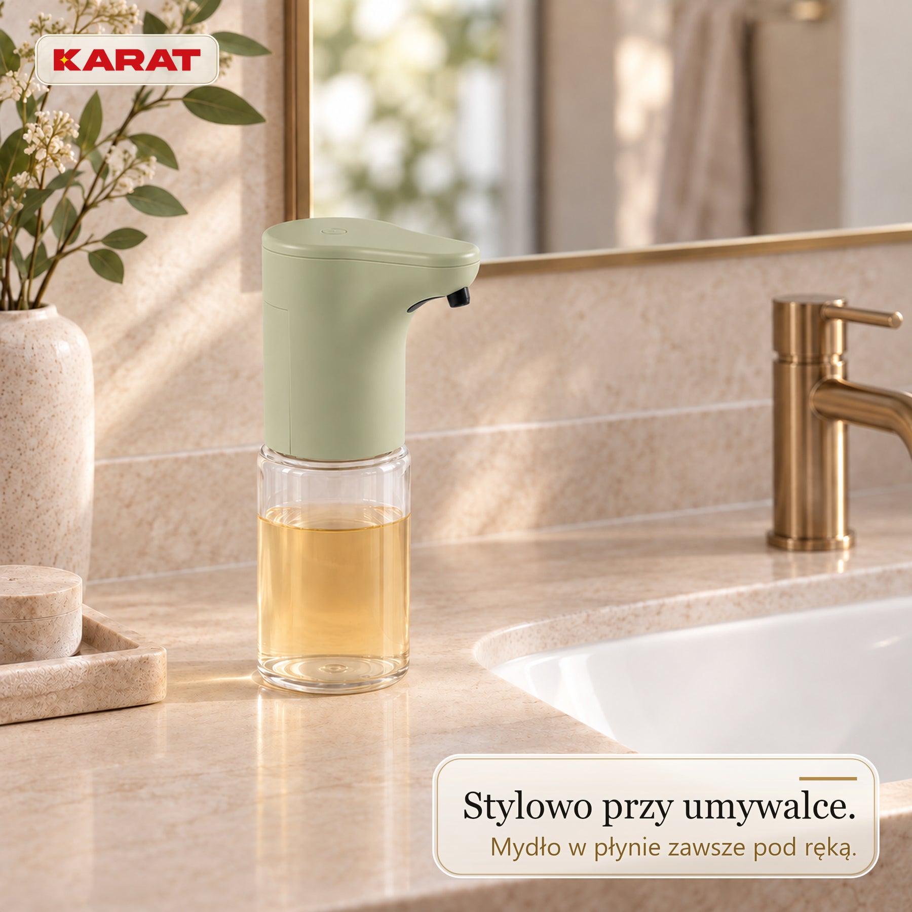 Automatyczny dozownik mydła w płynie | Elara | Bezdotykowy dozownik do mydła w płynie | 300 ml | 5 kolorów