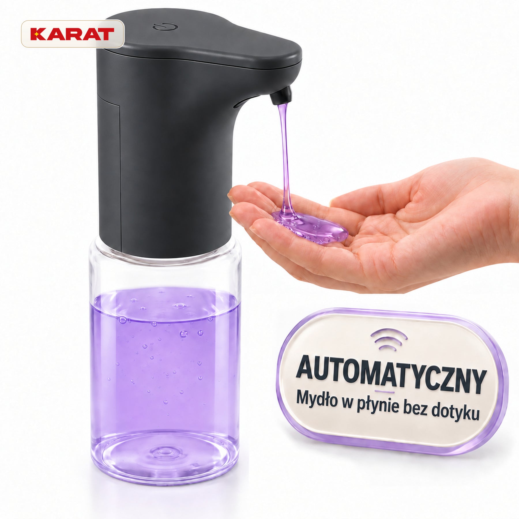 Automatyczny dozownik mydła w płynie | Elara | Bezdotykowy dozownik do mydła w płynie | 300 ml | 5 kolorów