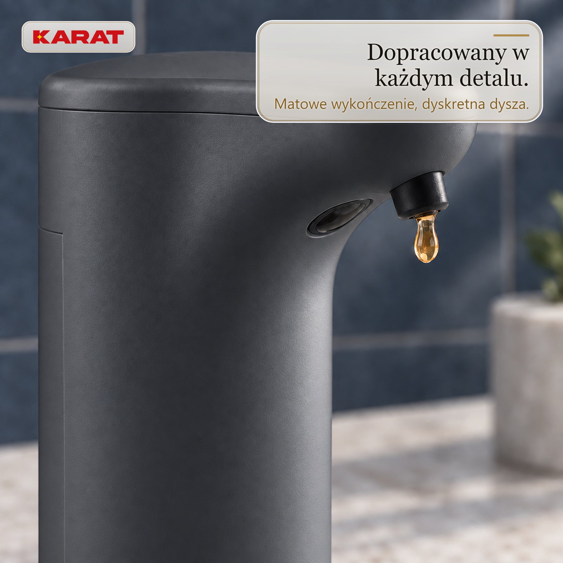 Automatyczny dozownik mydła w płynie | Elara | Bezdotykowy dozownik do mydła w płynie | 300 ml | 5 kolorów