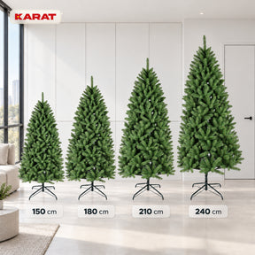 Sztuczna choinka | Evergreen | Gęsty wygląd świerku z metalowym stojakiem | 150–240 cm