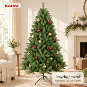 Sztuczna choinka | Evergreen | Gęsty wygląd świerku z metalowym stojakiem | 150–240 cm
