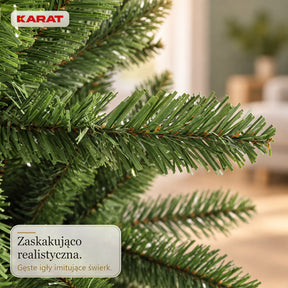 Sztuczna choinka | Evergreen | Gęsty wygląd świerku z metalowym stojakiem | 150–240 cm