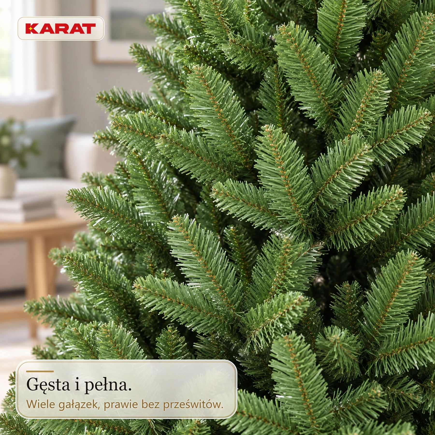 Sztuczna choinka | Evergreen | Gęsty wygląd świerku z metalowym stojakiem | 150–240 cm