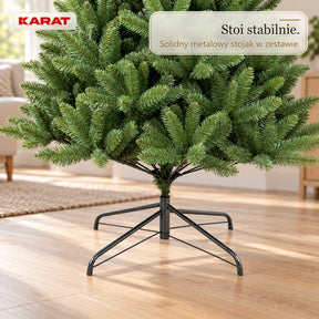 Sztuczna choinka | Evergreen | Gęsty wygląd świerku z metalowym stojakiem | 150–240 cm