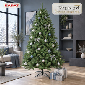 Sztuczna choinka | Evergreen | Gęsty wygląd świerku z metalowym stojakiem | 150–240 cm